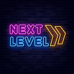 Neon Sign Next Level Achievement