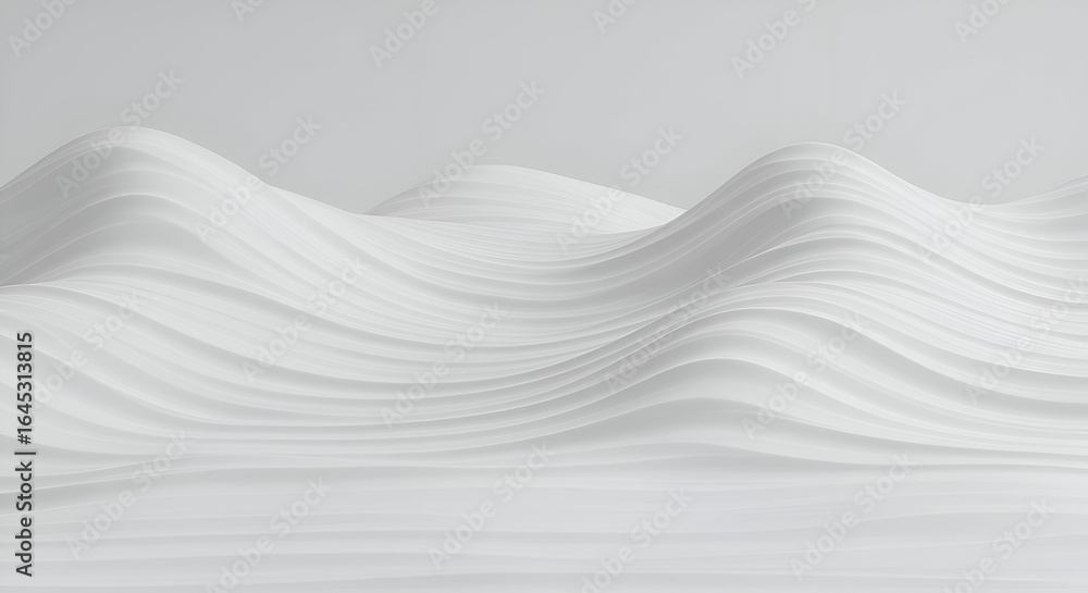 Poster abstract white wavy lines in a neutral background. stylish smooth curves with a seamless aesthetic. 