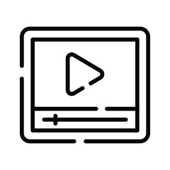 Well designed linear icon of event video recording