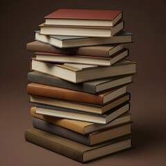 Stack of classic hardcover books offers knowledge and timeless wisdom