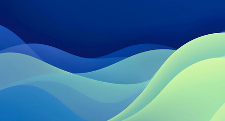 Abstract Blue Green Wave Background image