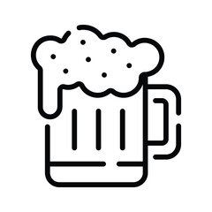 A linear icon showing event beer mug