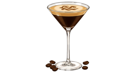 魅惑的なコーヒーカクテル、優雅なひととき