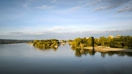 high water level of Danube river in Novi Sad
