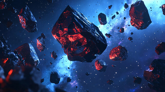 The asteroid belt in space