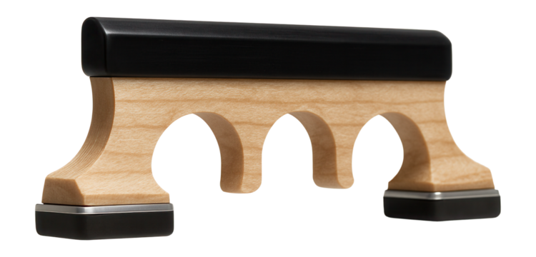 Banjo bridge with ebony top for tonal adjustments