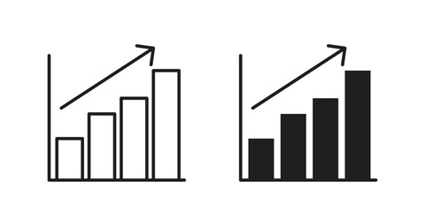 Chart histogram icon