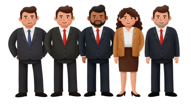 親しみやすいビジネスチームイラスト