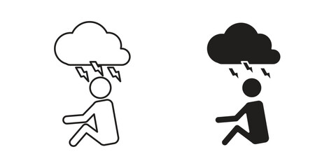 Anxiety or stress icon