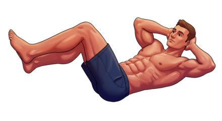 爽快！腹筋トレーニング風景