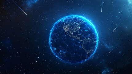 Fototapeta premium planet earth in space with stars