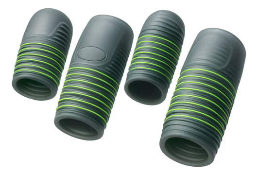 Gel finger sleeves with ribbed texture for racket sports