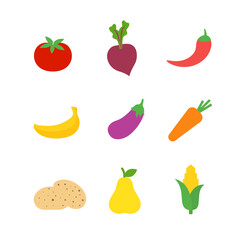 Fruit Vegetable Vector Design Collection