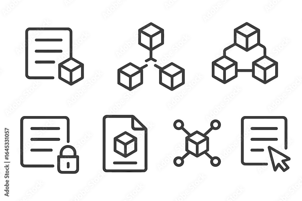 Poster exploration of blockchain technology concepts and their interconnections in a digital format