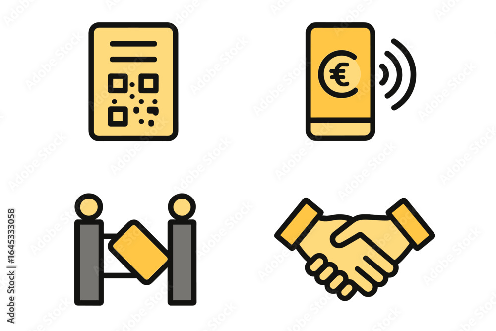 Poster digital payment methods and transaction processes in a modern business environment