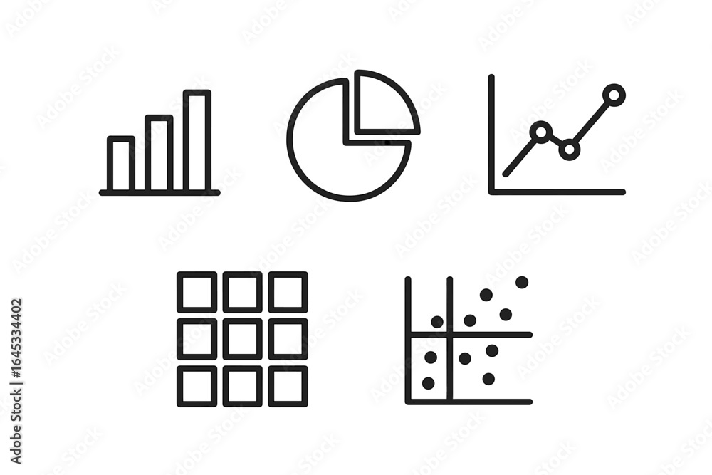 Poster line and bar charts illustrate data trends and analysis in a business presentation setting