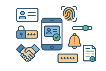 Legal symbols represent justice, security, and intellect in modern society and technology