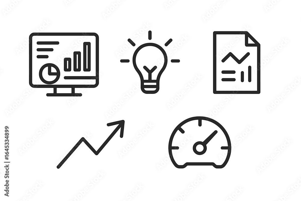 Aufkleber tools for data analysis and performance measurement in business strategy development