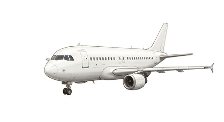 Obraz premium 白い旅客機、滑走路を走る準備完了！