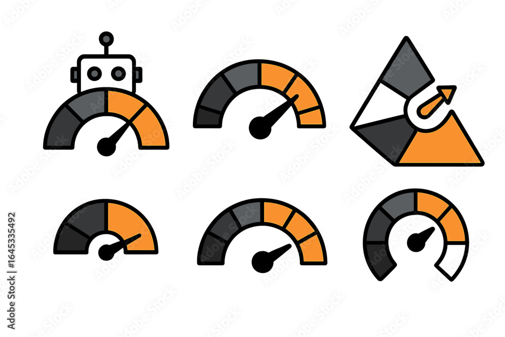 Aufkleber analytics dashboard displaying performance metrics in various gauge formats for data interpretation