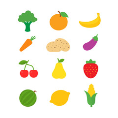 Fruit Vegetable Vector Design Collection