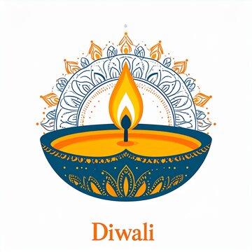 Indian traditional festival happy diwali celebration design