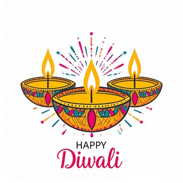 Indian traditional festival happy diwali celebration design
