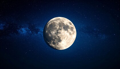 Full moon in a starry night sky (1)