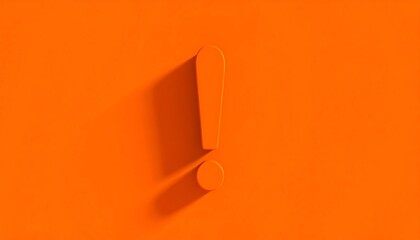 Vibrant orange background with prominent exclamation point for emphasis