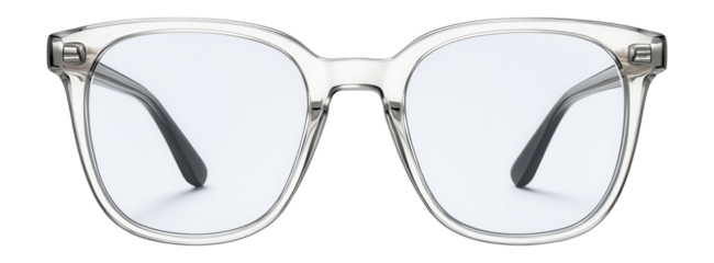 Oversized blue light blocking glasses with clear acetate frames