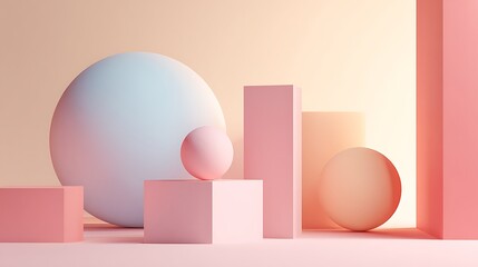 Soft Pastel Geometric Shapes