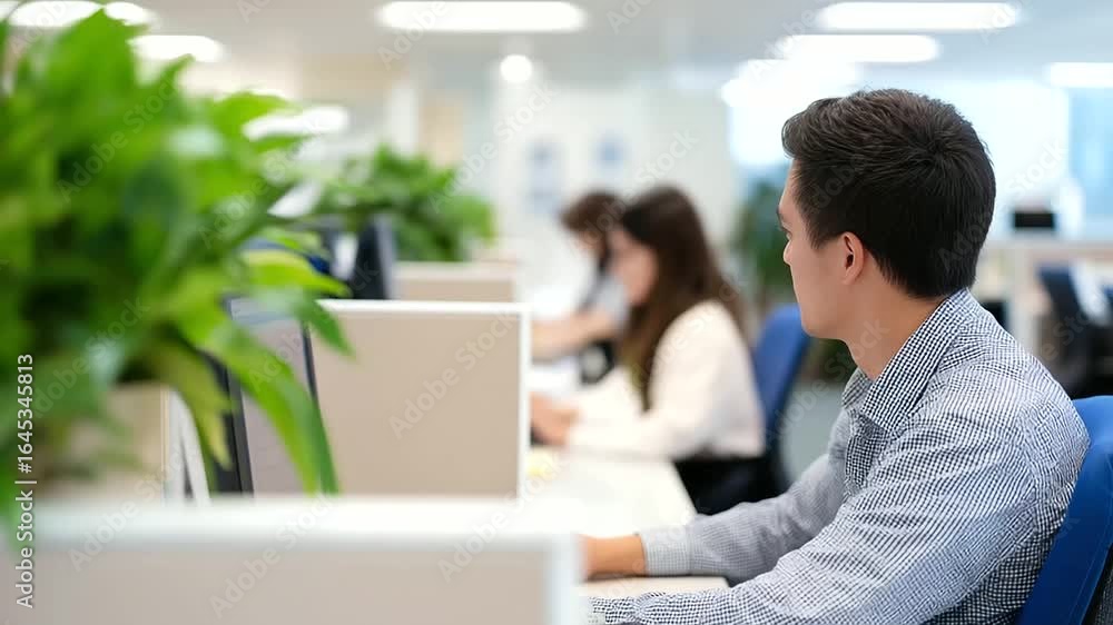 Poster contemporary office cubicles tailored for creativity and concentration.