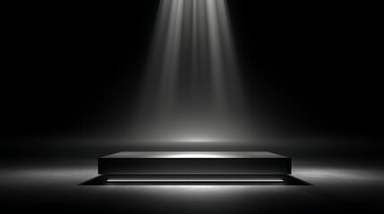 Obraz premium Dark Spotlight Podium