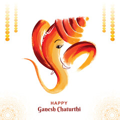 Hand draw sketch for ganesh chaturthi festival card background