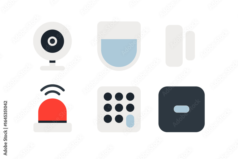 Poster different types of devices displayed on a clean background showcasing technology components for digi