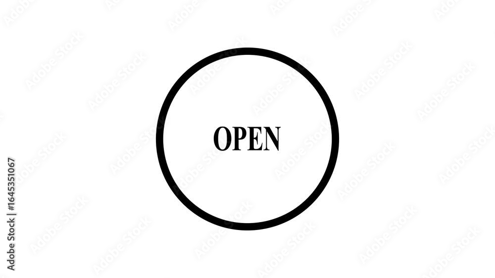 Aufkleber animation icon with open and check mark. right tick mark icon animation with white background.