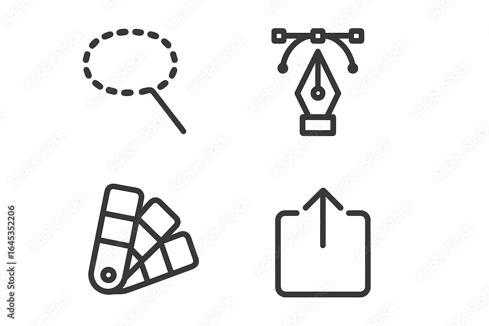 Poster vector graphic design elements showcasing creativity and precision in digital artwork creation proce
