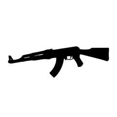 silhouette of an AK-47 assault rifle