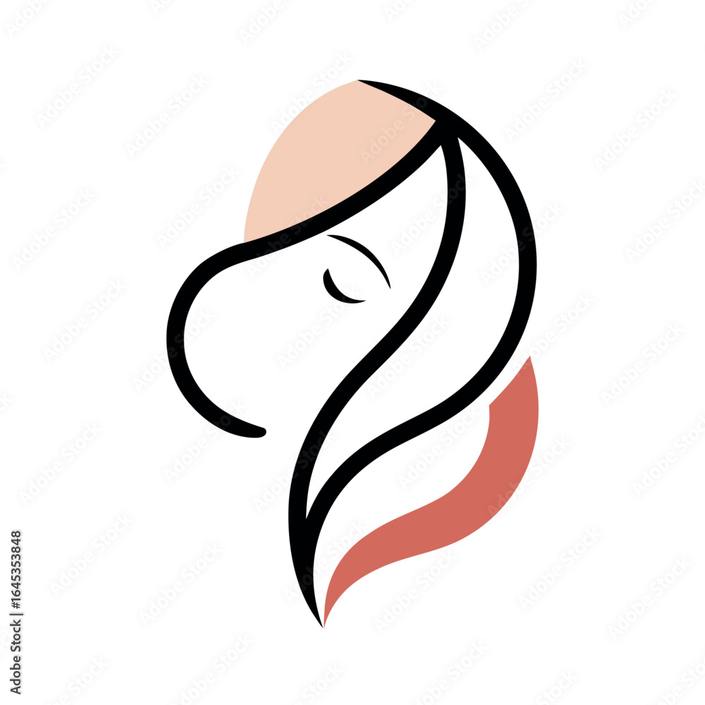 Poster minimalist single continuous line drawing logo design with bold typography
