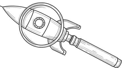 rocket cartoon coloring page