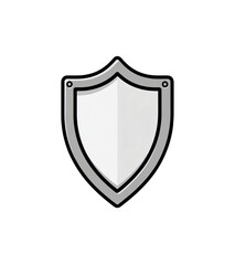 Modern shield emblem represents security and protection