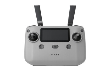 Obraz premium Drone controller with dual antennas on a transparent background