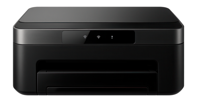 Wireless inkjet printer with cloud print support and compact footprint