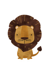 Watercolor safari cute clip art; safari illustration, safari animals