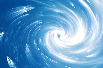 Educational Illustration of Anticyclone Wind Mechanics  