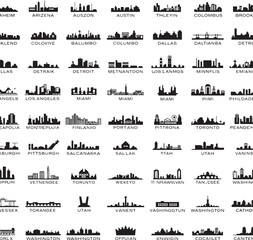 Obraz premium USA city svg city skyline, city svg, city silhouette, american svg