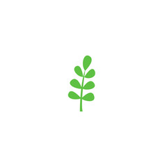 Leaf icon logo flat vector design