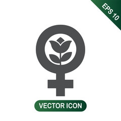 Feminine Symbol with Floral Embellishment