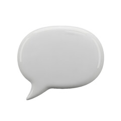 Clean white speech bubble for modern communication and messaging use