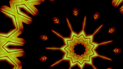 Obraz premium Golden star mandala with radial rays for spiritual wellness branding and energy healing services